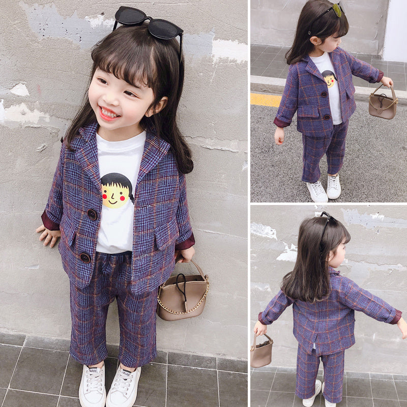 Girls' Suit Spring Clothes 3-year-old Baby Girl