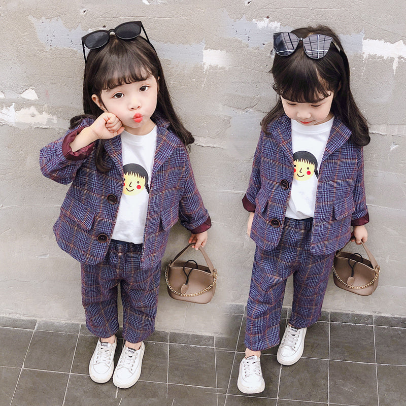 Girls' Suit Spring Clothes 3-year-old Baby Girl