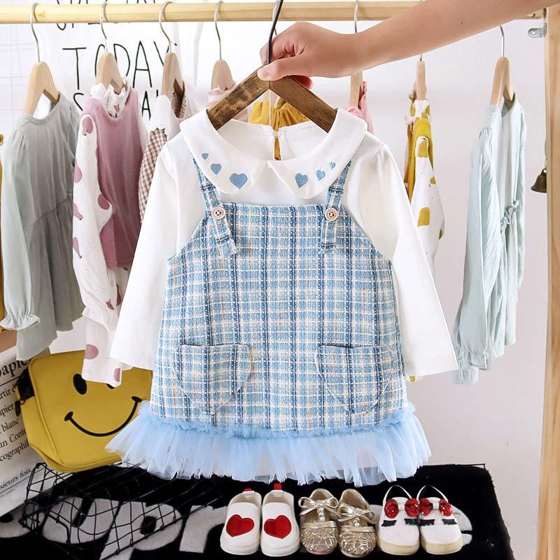 Girls' Solid Color Spring And Autumn Clothes For Children