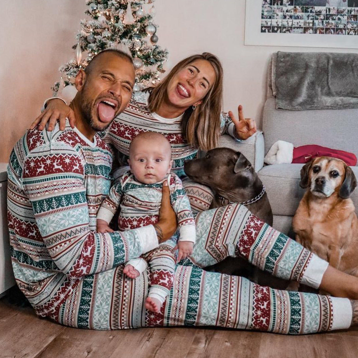 Christmas Fashion Home Wear Family Set