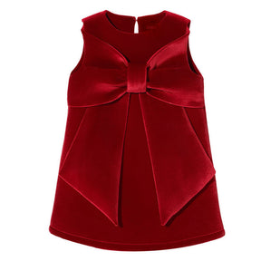 Christmas Dress Big Bowknot Tank Top Dress Girl