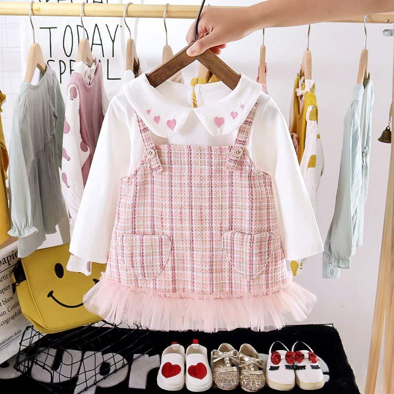 Girls' Solid Color Spring And Autumn Clothes For Children