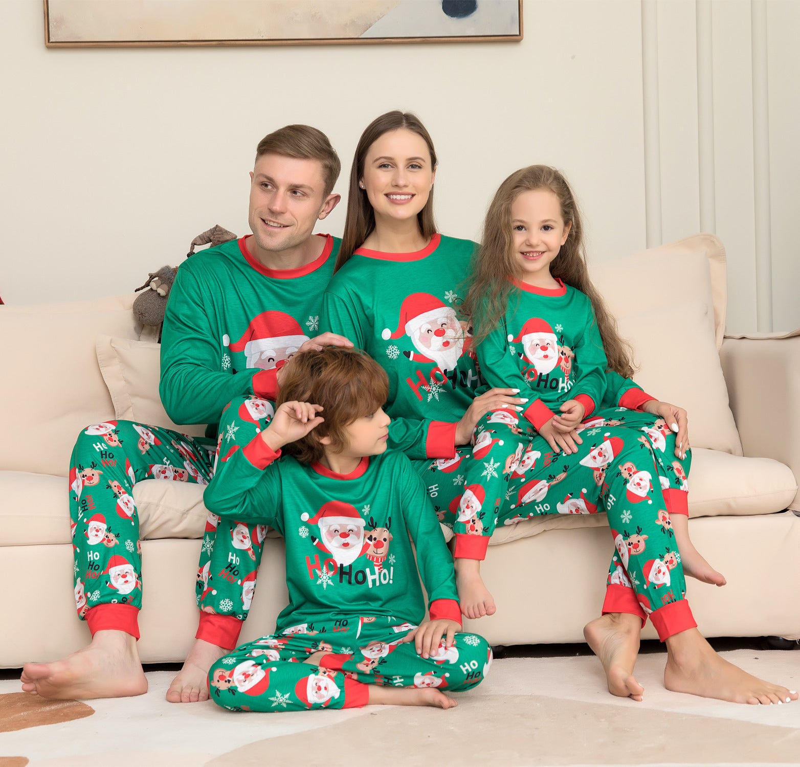 Father Christmas Printed Parent-child Suit