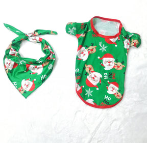 Father Christmas Printed Parent-child Suit